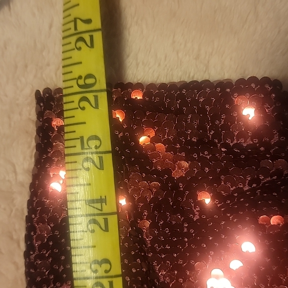 Stunning Sequin crop top in Raspberry Red XL - Picture 10 of 16